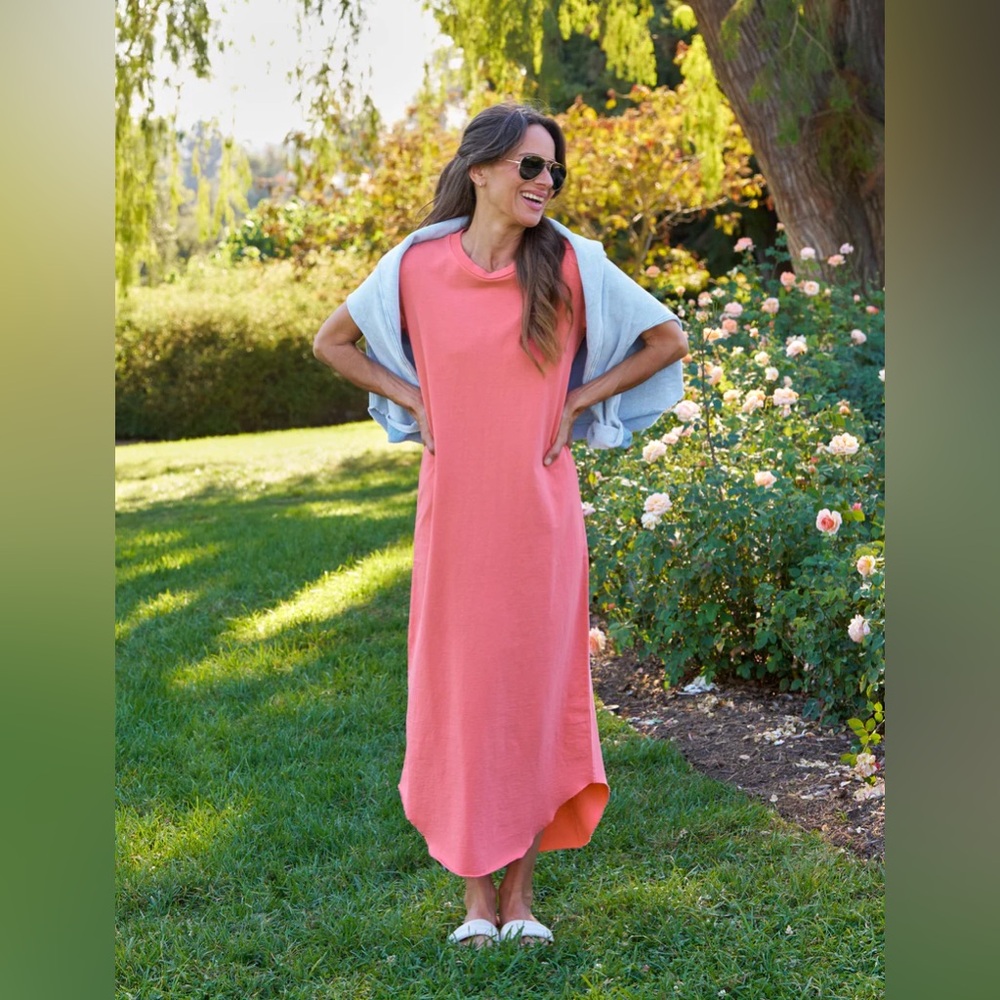 Frank & Eileen Harper Tee Shirt Dress Passion Fruit Pink Coral XL